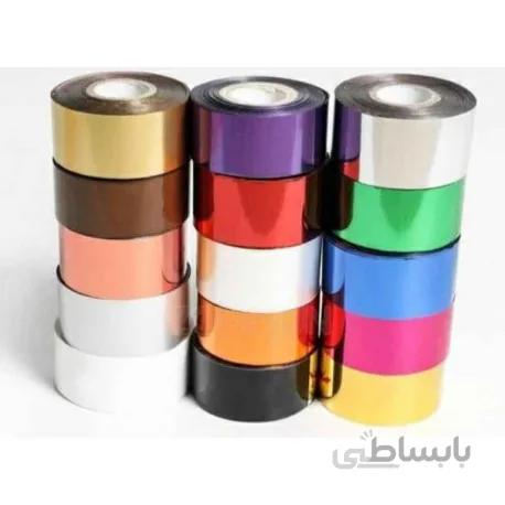 رول طلاکوب رنگی عرض 6 سانتی متر - 120 متری