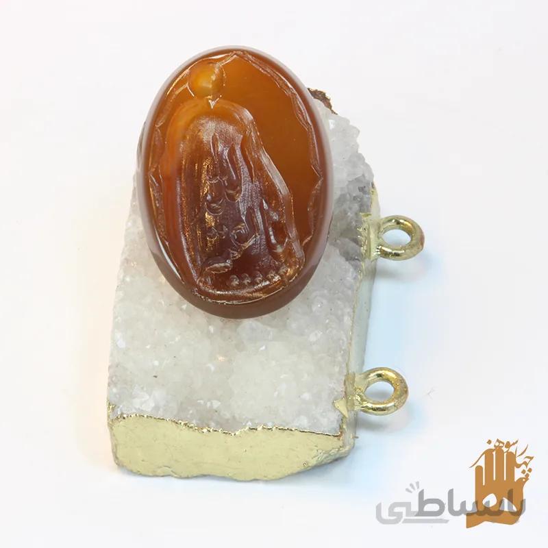 نگین عقیق جز حکاکی شمایل و یا بقیه الله