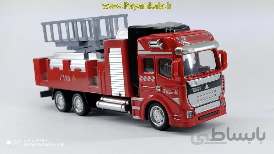 ماکت فلزی عقبکش کامیون اسکانیا آتشنشانی (کد 2211) طرح 03