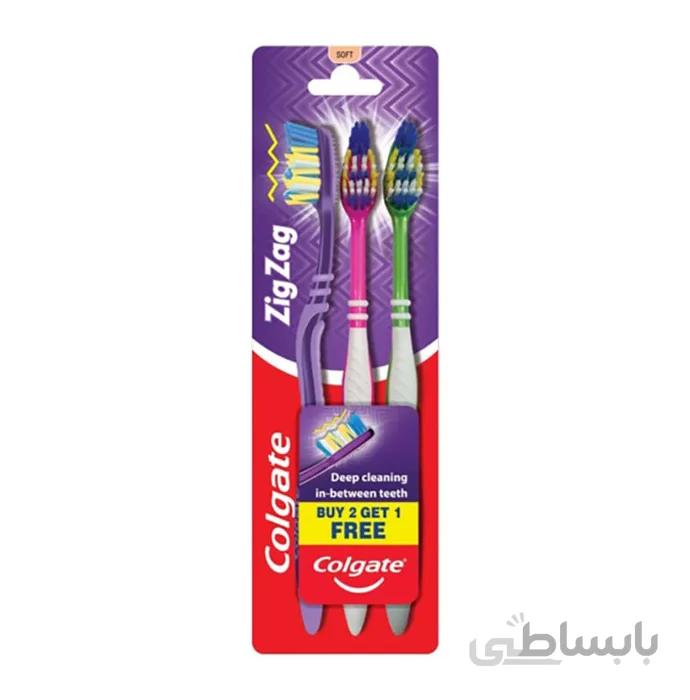 مسواک کلگیت colgate zig zag soft سه عددی
