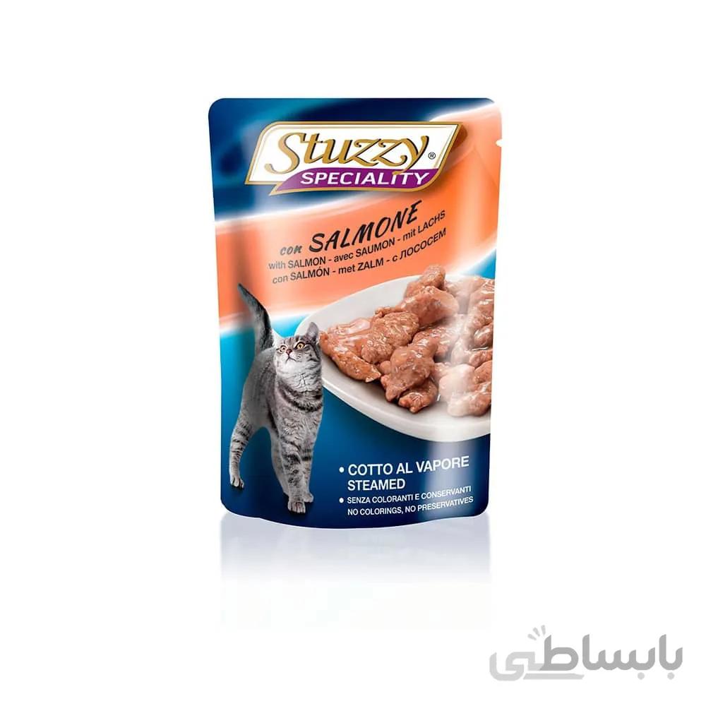 پوچ گربه استوزی با طعم ویژه سالمون ۱۰۰ گرمی - Stuzzy Speciality Cat With Salmon