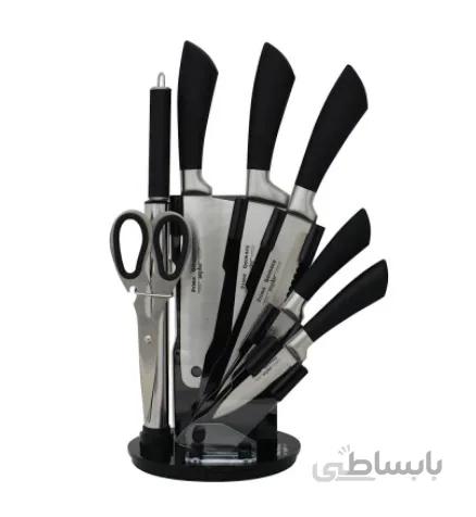 سرویس چاقو آشپزخانه 8 پارچه پریما طوسی