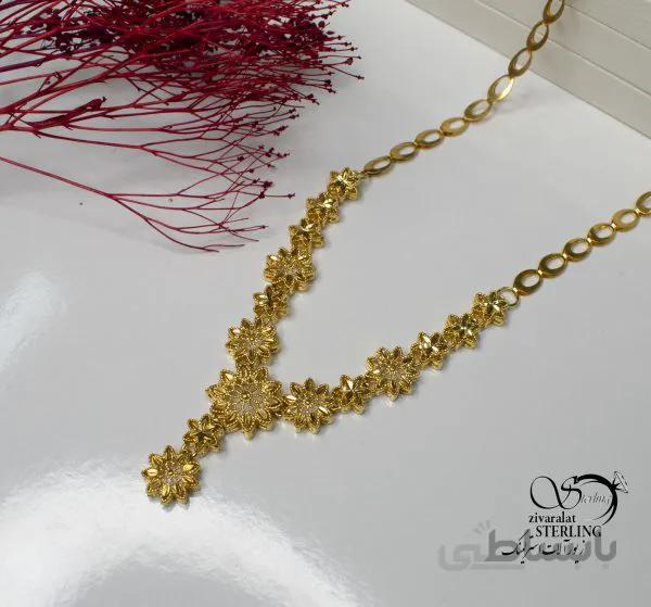 گردنبند تمام تراش طرح طلا