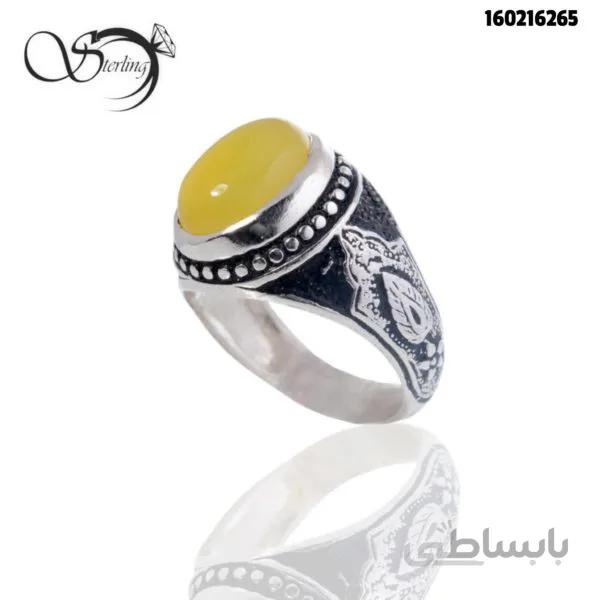انگشتر نقره مردانه خوش طرح شرف الشمس کد:۱۸۱۶