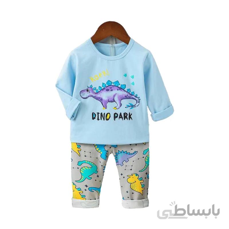 بلوز شلوار راحتی طرح دایناسور DINO