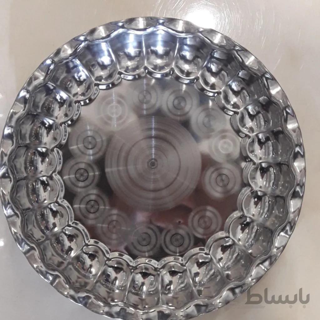 سینی استیل 25 سانت لبه کنگره