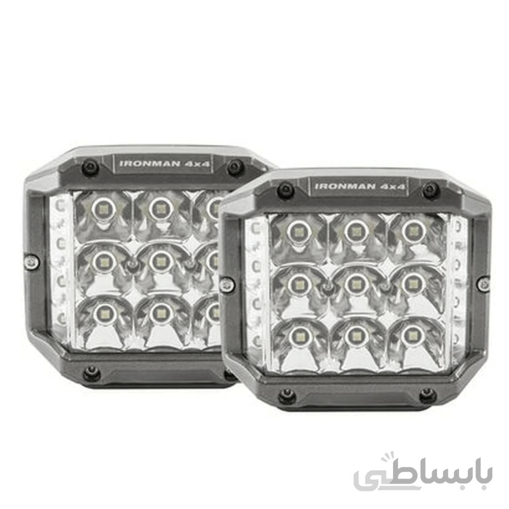 کیت چراغهای نور افکن LED کنار خودرو 12 سانتی متر آیرون من مدل ZIM094