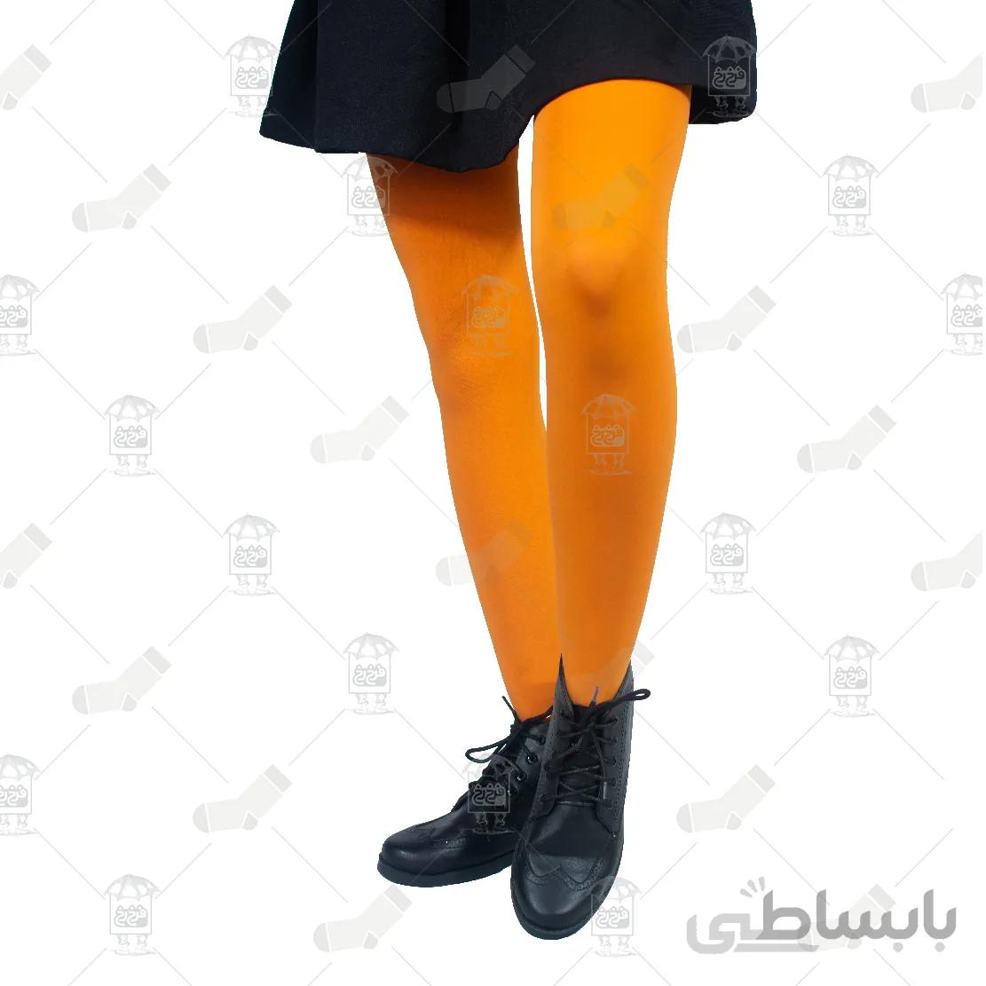 جوراب شلواری ضخیم نارنجی پنتی