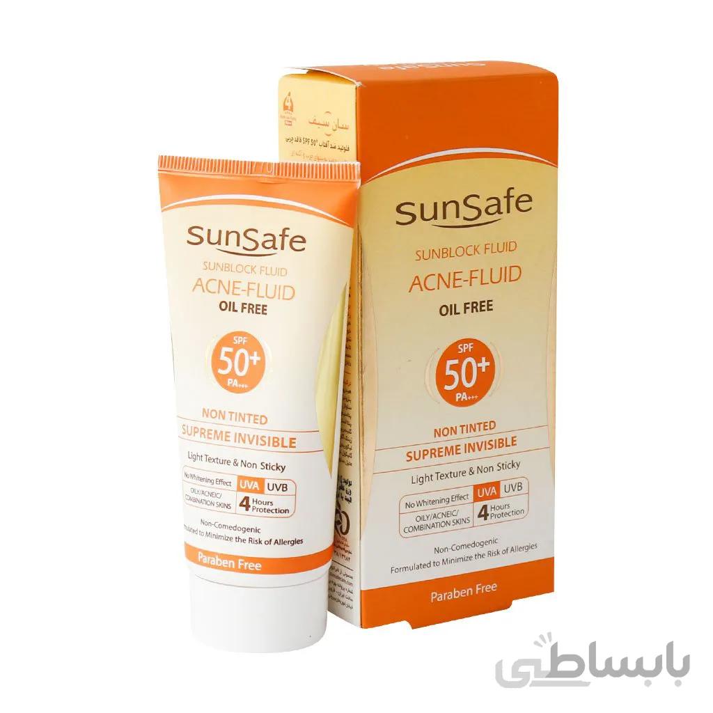کرم ضد افتاب sunsafe فاقد چربی
