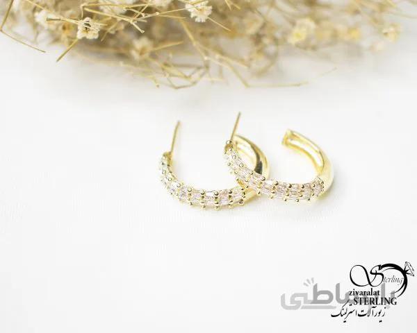 گوشواره زنانه طرح طلا کد 5801