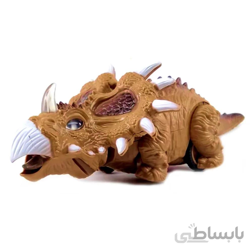 فیگور دایناسور قهوه ای اسباب بازی قدرتی - موزیکال - چراغ دار
