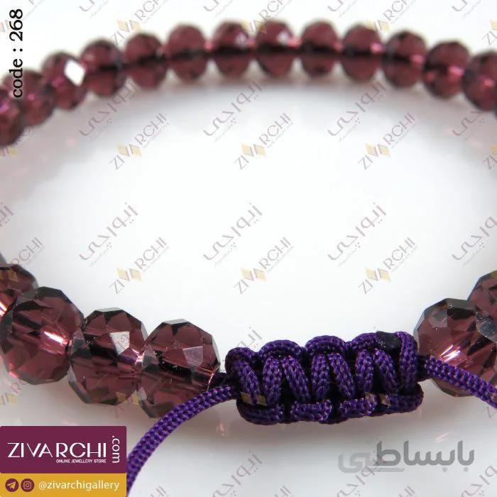 دستبند مهره ای کریستالی (ریز) 268