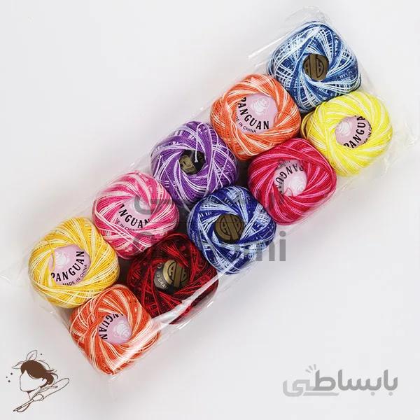 نخ عمامه پنگوئن اسپرت دو رنگ بسته 10 عددی