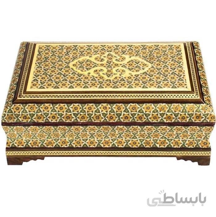 جعبه جواهرات خاتم کاری طول 22 سانتی متر کد LN-118