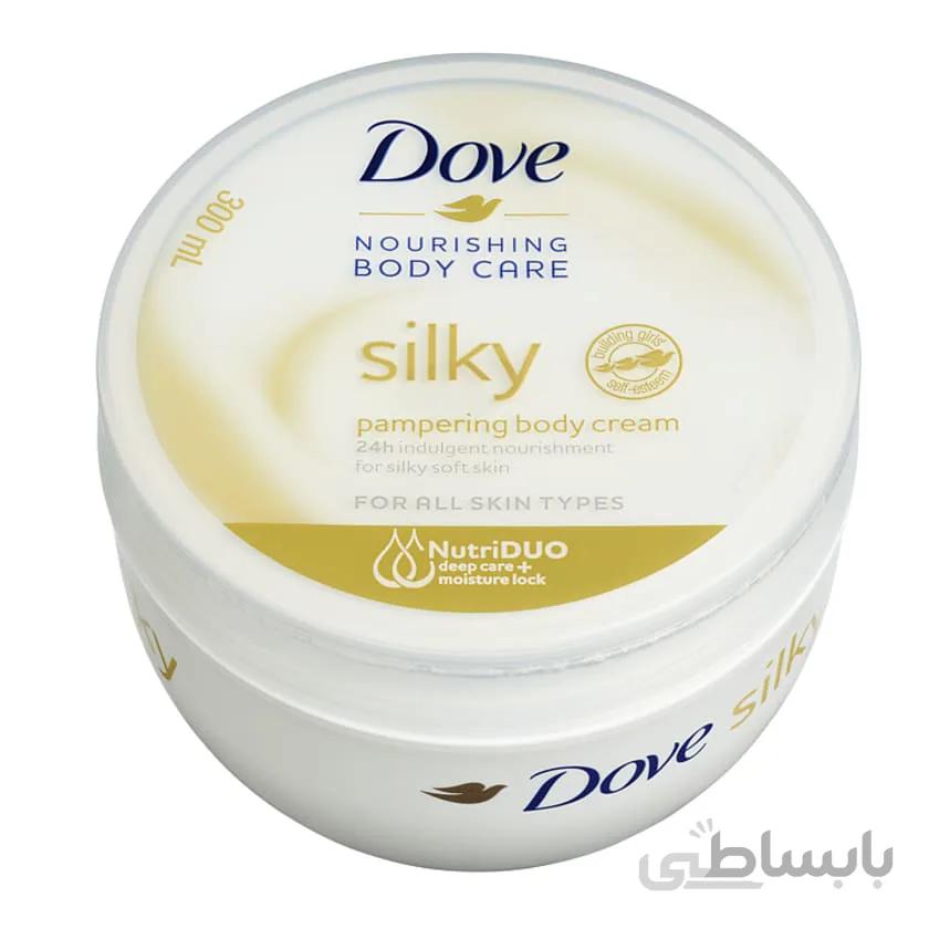 کرم مرطوب کننده BODY SILK داو مناسب برای انواع پوست حجم 300 میلی