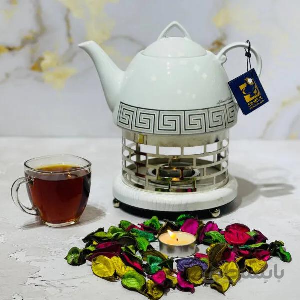 قوری وارمردار چینی شکس مدل هرمی کد 972