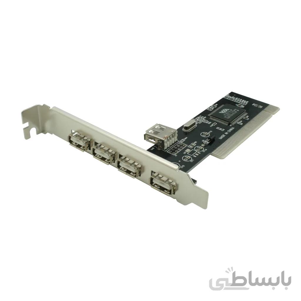 هاب USB 2.0 اینترنال 4 پورت PCI پی نت ا P-Net 4 port PCI USB 2.0 internal Hub