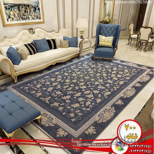 فرش طرح جانان زمینه دودی 700 شانه