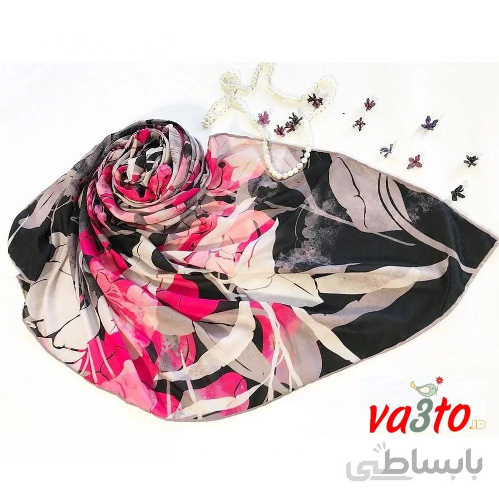 روسری طرح دار مدل گلدار