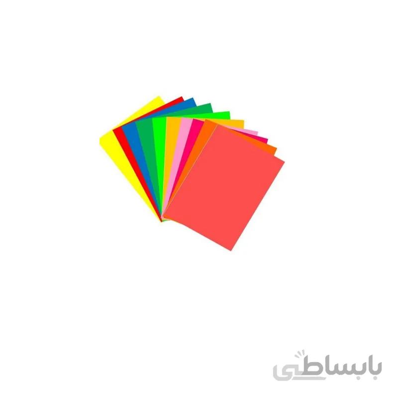 کاغذ پشت چسب دار سایز A4 رنگی(بسته 100عددی تک رنگ)