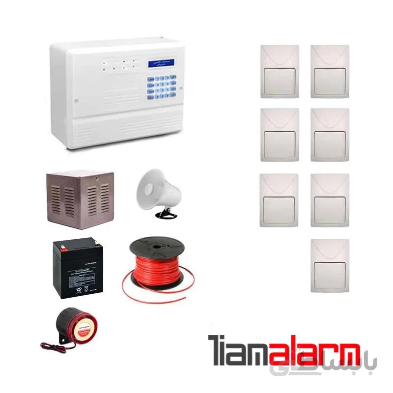 پکیج دزدگیر اماکن با سیم مدل فایروال سیم کارتی و تلفنی F10F7