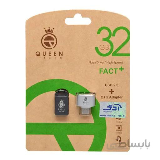 فلش 32 گیگ Queen Fact با otg گارانتی مادام العمر و ارسال رایگان