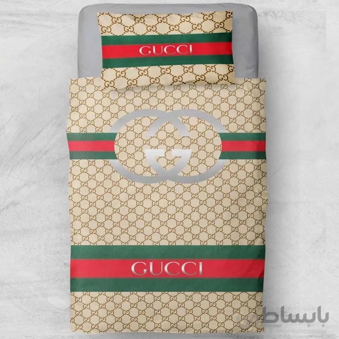 ست لحاف 3 تکه دیجیتال طرح گوچی Gucci