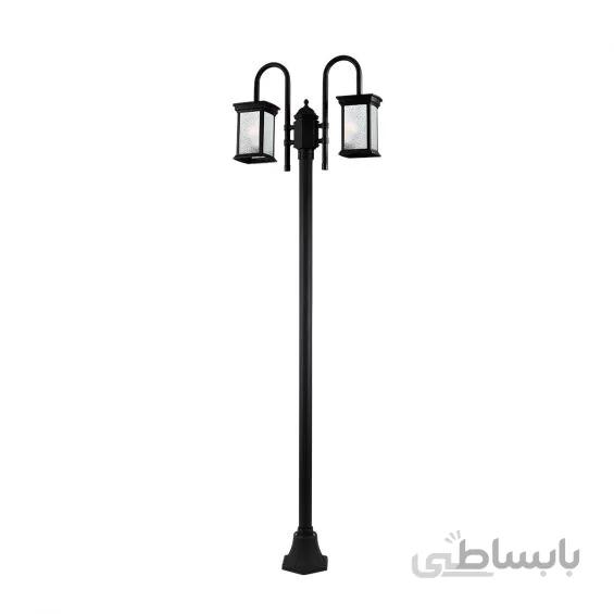 چراغ حیاطی پارکی مدرن شعاع دوشاخه مکعب