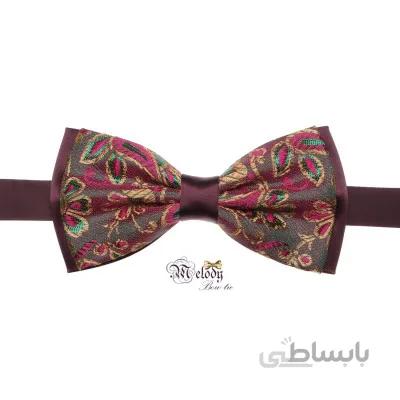 پاپیون سری مندو - مردانه (طرح ترمه بنفش)