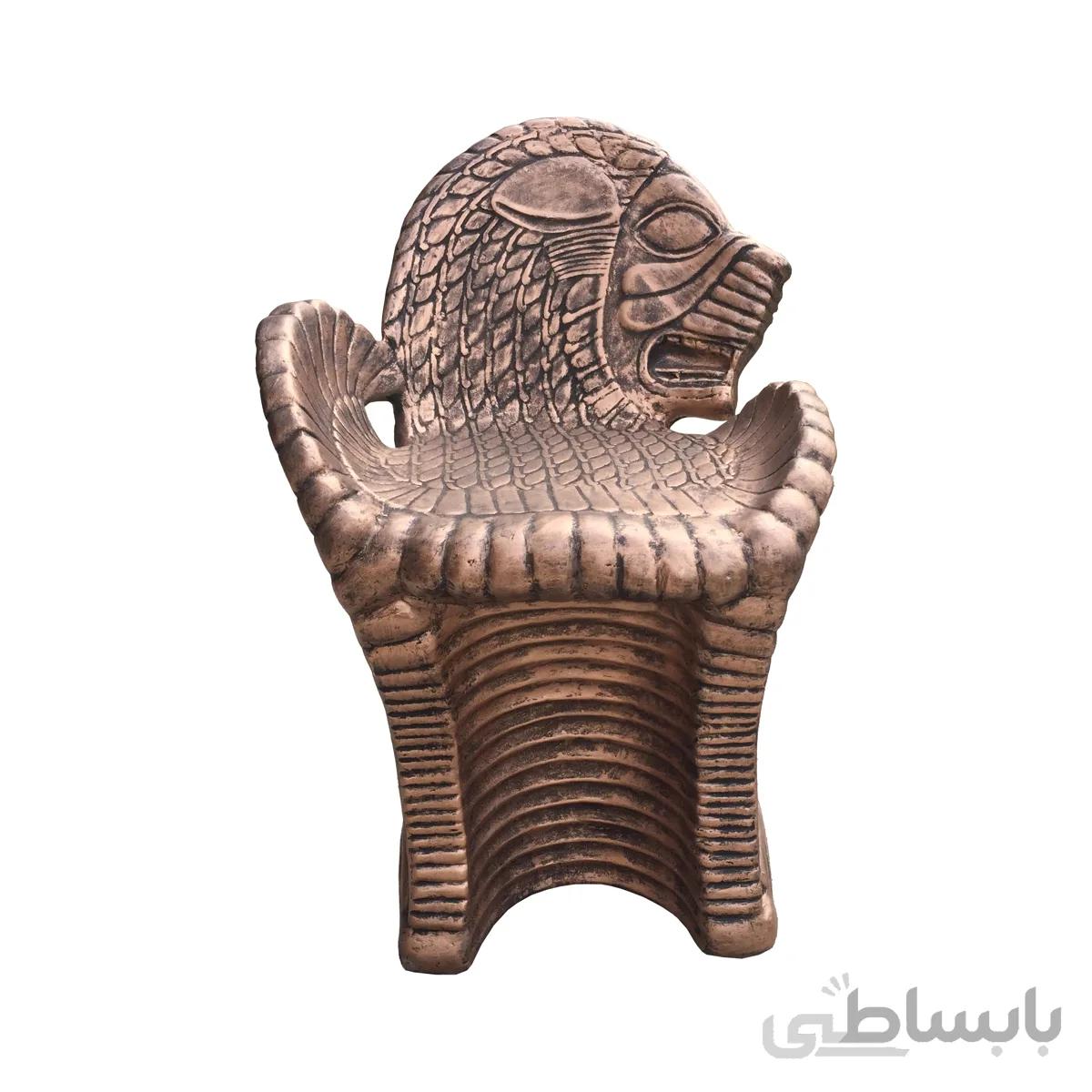 صندلی تندیس و پیکره شهریار مدل ریتون شیر بال دار کد FG1060