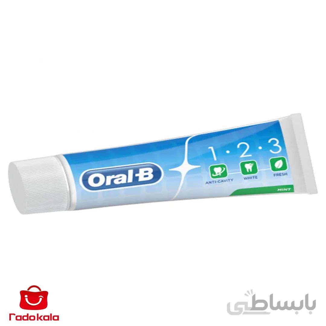 خمیر دندان اورال-بی مدل 1.2.3 حجم 100 میلی لیتر ا Oral-B toothpaste, 1.2.3 model , volume 100 ml کد 293851