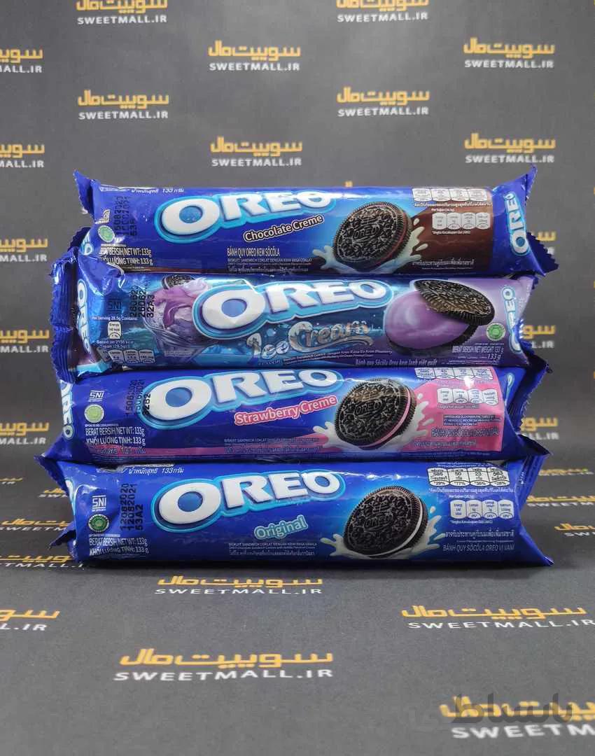 بیسکویت کرمدار بستنی اورئو (Oreo) مقدار 133 گرم