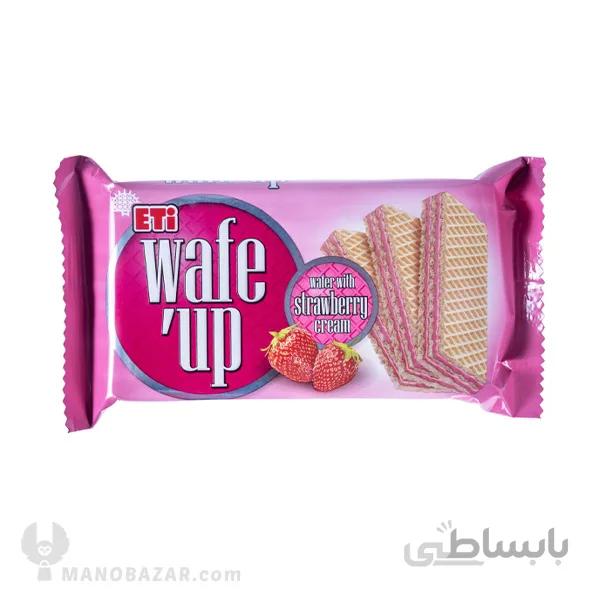 ویفر توت فرنگی ویف آپ Wafe up : وزن 40 گرم