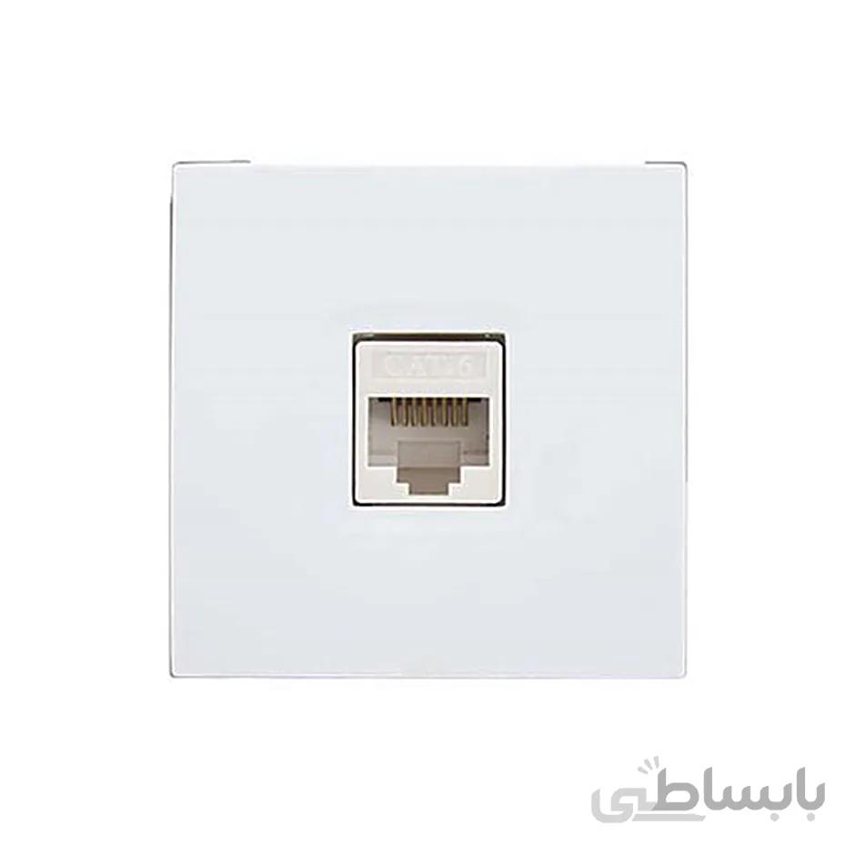 صفحه پریز شبکه سفید پارت الکتریک مدل آذین