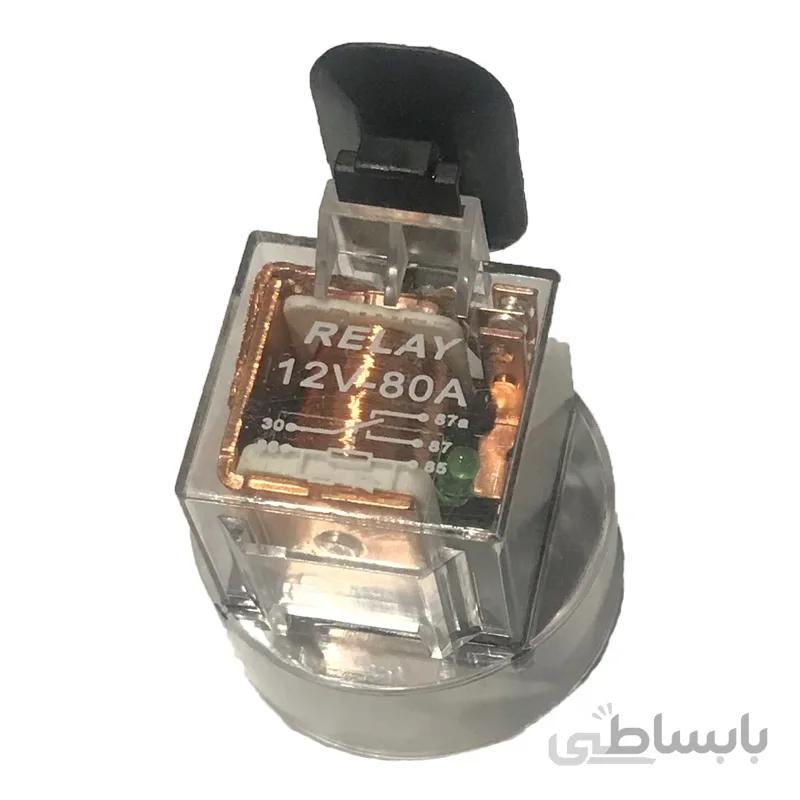 رله فن ۸۰ آمپر شیشه ای مناسب پژو ۴۰۵ ، پژو پارس و سمند