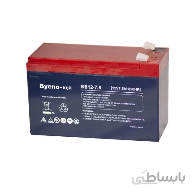 باتری 12 ولت 7.5 آمپر باینو مدل BB12-7.5