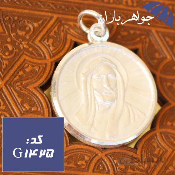 گردنبند نقره شمایل حضرت علی بازشو مناسب جاسازی دعا کد G_1425