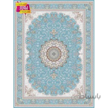 فرش ماشینی نگین مشهد طرح 2606 آبی