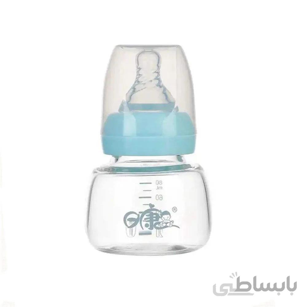 قنداغ خوری 6+ ماه پیرکس نوزاد رووکو Rovco ظرفیت 80 میلی لیتر آبی