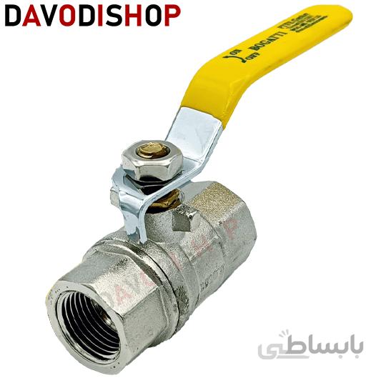 شیر گازی و گازوئیلی برنجی سایز ۱/۲ برند بوگاتی (BOGATTI) بسته ۱ عددی