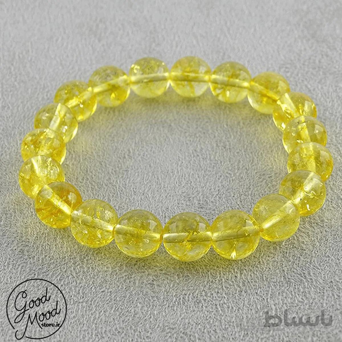 دستبند سنگ طبیعی سیترین برزیل ا Citrine Bracelet