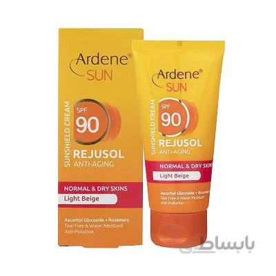 کرم ضد آفتاب رجوسول بژ روشن آردن SPF90 مناسب پوست معمولی تا خشک 50 گرم ا Ardene Sunscreen Cream