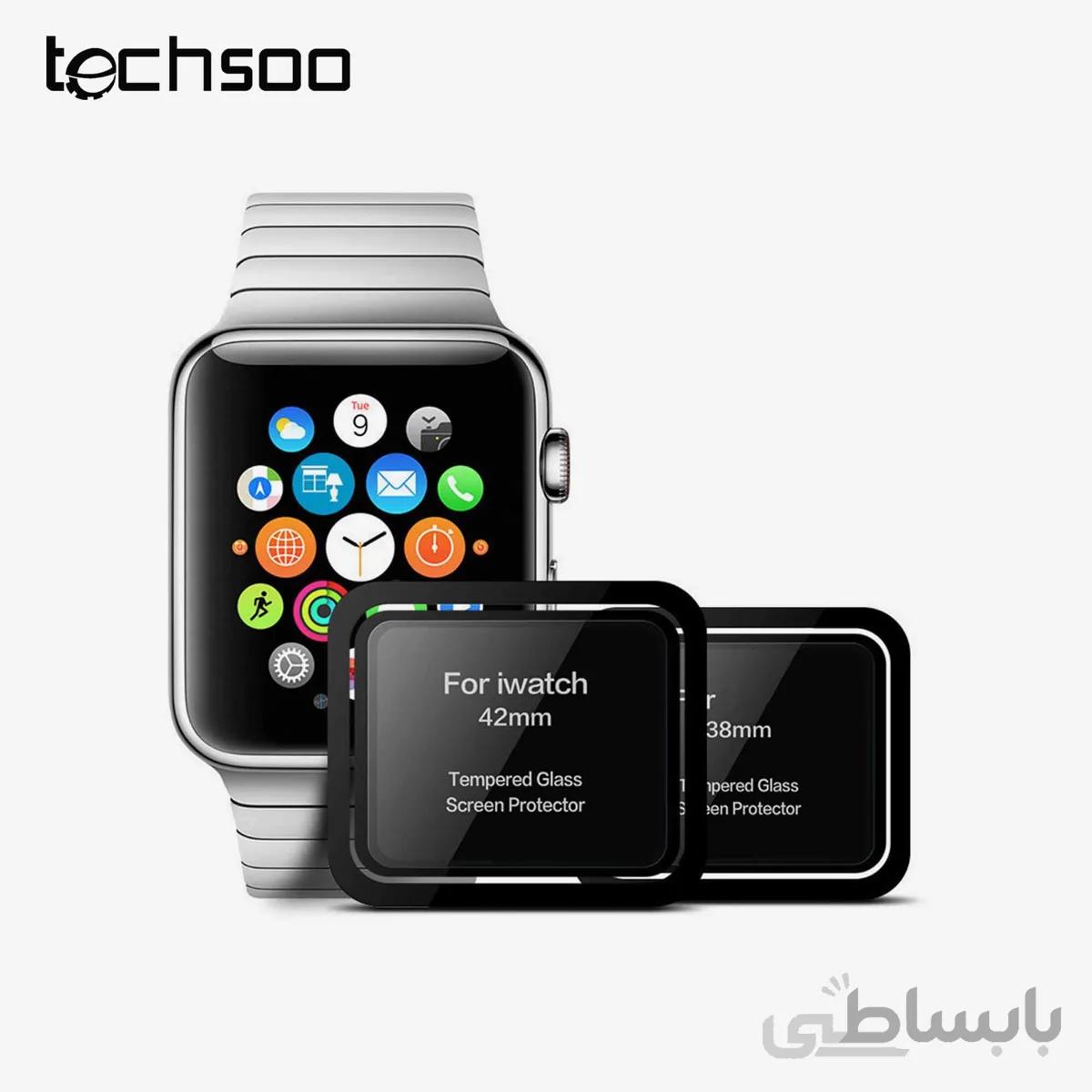 گلس تمام چسب با پوشش منحنی اپل واچ Full Glass Apple Watch 42mm