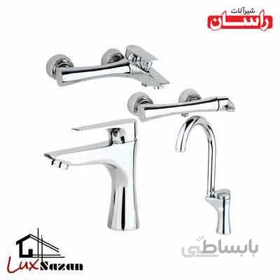 ست 4تکه شیرآلات راسان مدل آتیس کروم