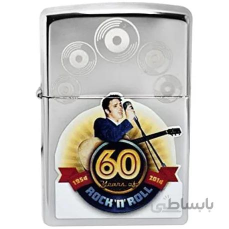 فندک اصل زیپو مدل 28803 | آمریکا | Elvis 60th Anniversary Rock-n-Roll