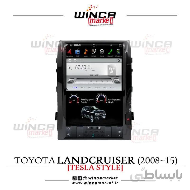 مانیتور تویوتا لندکروز 2008-2015 فابریک اندروید مدل تسلایی (16 اینچ)