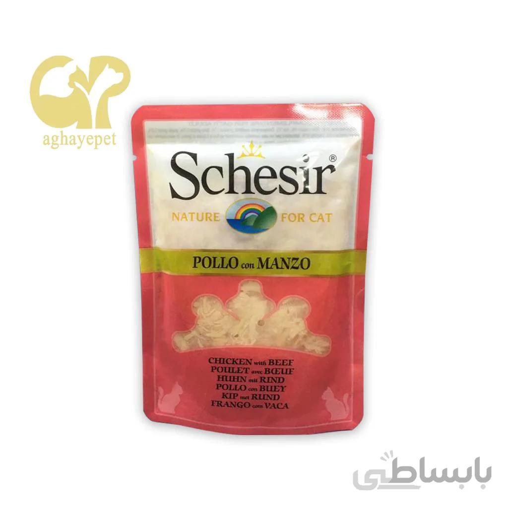 پوچ شسیر طعم مرغ و بیف - schesir