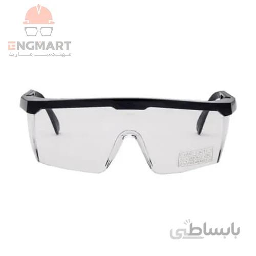 عینک ایمنی فریم دار شفاف تمام طلقی دسته قابل تنظیم پن تایوان مدل SE2172