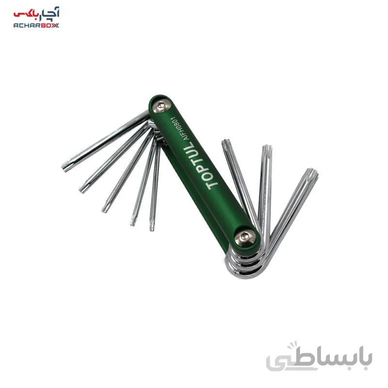 آچار آلن ستاره ای چاقوئی تاپ تول مدل TOPTUL AIFH0801