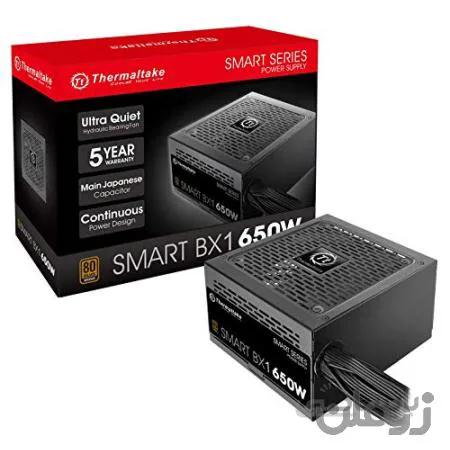 Thermaltake Smart BX1 650W Bronze SLI / Crossfire Power Continuous Power ATX12V V2.3 / EPS V2.92 80 Plus Bronze Certified 5 سال گارانتی 5 سال ضمانت تغذیه غیر مدولار PS-SPD-0650NNFABU-1